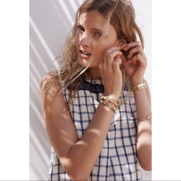 Madewell Sunray Embroidered Checkered Shirtdress S - Picture 3 of 8